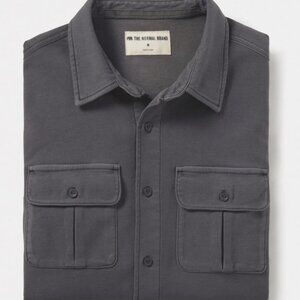 The Normal Brand - Comfort Terry Shirt Jacket in Steel